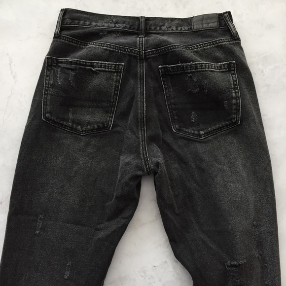 American Eagle Distressed Hi-Rise Girlfriend Jeans 4 Short - Picture 12 of 16